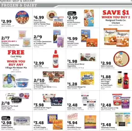 Fareway weekly ad week 36 Page 7: Thelma's Ice Cream Sandwiches €7,00, Tillamook Cheese €3,48