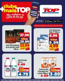 Encarte Rede Top Página 4: Leite Parmalat €4,79, Leite Condensado Moça TP €4,99