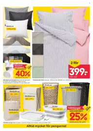 Rusta reklamblad vecka 36 Sida 3: Alla lakan och örngott €29,00, Tvättförvaring €99,00
