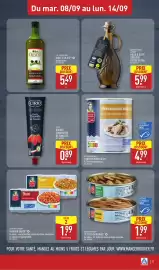 Catalogue ALDI semaine 37 page 21: GOLDEN SEAFOOD THON EN MORCEAUX €4,99, GOLDEN SEAFOOD THON EN SAUCE €1,99