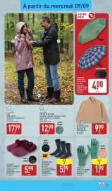 Catalogue ALDI semaine 37 page 33: GARDENLINE GANTS DE JARDIN €1,99, UP 2 FASHION VESTE OU SWEAT POLAIRE €9,99