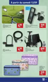 Catalogue ALDI semaine 37 page 39: RIDE+GO SACOCHE DE VÉLO €9,99, RIDE+GO® RÉTROVISEURS DE VÉLO €4,99