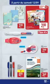 Catalogue ALDI semaine 37 page 41: EXPERTIZ STYLOS GEL EFFAÇABLES €0,99, EXPERTIZ RAMETTE PAPIER A4 €3,69
