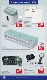 Catalogue ALDI semaine 37 page 42: Expertiz PLASTIFIEUSE A4 €14,99, HOME CREATION TOILE À PEINDRE €3,99