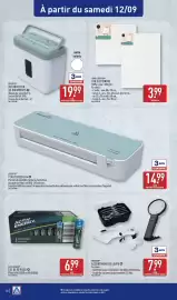 Catalogue ALDI semaine 37 page 42: Expertiz PLASTIFIEUSE A4 €14,99, HOME CREATION TOILE À PEINDRE €3,99