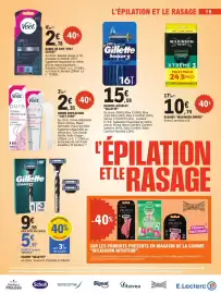 Catalogue E.Leclerc page 19: Veet pure €2,35, WILKINSON SWORD RASOIRS €10,74