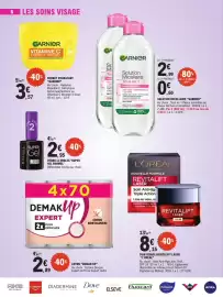 Catalogue E.Leclerc page 6: DEMak'up Coton Disque Expert €2,89, L'ORÉAL SOIN VISAGE REVITALIFT LASER €8,15