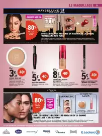Catalogue E.Leclerc page 9: BOURJOIS Mascara €5,94, BOURJOIS FLUIDE TEINTE "HEALTHY MIX BOURJOIS" €8,05