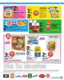 Catalogue E.Leclerc page 11: TURINI PIZZA XXL FROMAGE €3,64, Côté Snack Salade poulet rôti €2,19