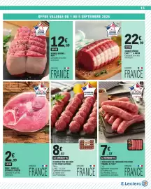 Catalogue E.Leclerc page 15: Viande Bovine Française €22,90, Viande Bovine Française Roti €12,69