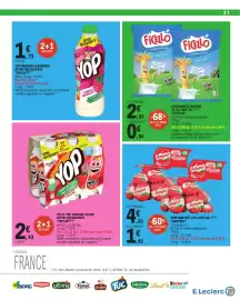 Catalogue E.Leclerc page 21: Yoplait YOP €2,43, Yoplait YOP €1,73