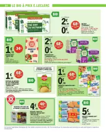 Catalogue E.Leclerc page 24: Jardin Bio Étic €3,04, BjORG Muesli sans sucres ajoutés €0,59