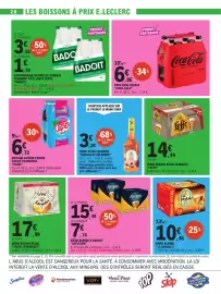 Catalogue E.Leclerc page 28: Coca-Cola Soda sans sucres €6,86, MOULIN DE VALDONNE SIROP PÊCHE BLANCHE €3,20