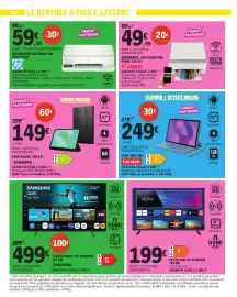 Catalogue E.Leclerc page 38: SAMSUNG PACK GALAXY TAB A11 €149,00, HP IMPRIMANTE MULTIFONCTION ENVY 6110E €59,90