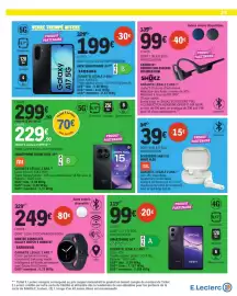 Catalogue E.Leclerc page 39: JBL ECOUTEURS SANS FIL WAVE FLEX €39,00, REDMI Note 15 €229,90