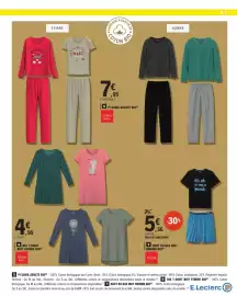 Catalogue E.Leclerc page 41: Tissaia Haut ou bas nuit homme bio €5,56, Tissaia Basics PYJAMA ADULTE BI €7,95