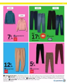 Catalogue E.Leclerc page 43: Tissaia Basics CARDIGAN MOLLETON €7,95, RICA LEWIS JEANS €17,97