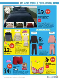 Catalogue E.Leclerc page 47: TisAIA SOUTIEN-GORGE AVEC ARMATURES MULTICO €8,00, DIM Boxers Homme €14,55