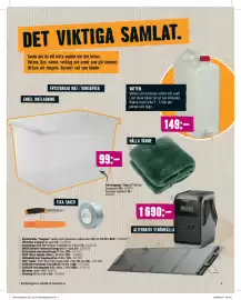 Hornbach reklamblad Sida 3: Pläd ”Justin” €159,00, Vattendunk med tappningskran €149,00