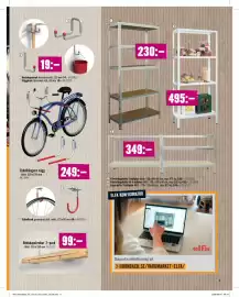 Hornbach reklamblad Sida 5: Förvaringshylla 5 hyllplan €230,00, Redskapskrokar 2-pack €99,00