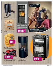Hornbach reklamblad Sida 7: Träbriketter €64,00, Gasolkamin HOME It €1.159,00