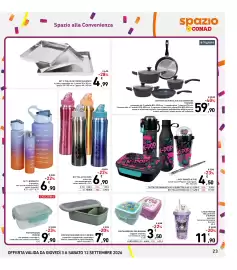 Volantino Spazio Conad Pagina 23: Lunch box K-Pop €4,50, Bottiglia termica Sport €6,90