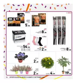 Volantino Spazio Conad Pagina 24: Calze Pompea €2,99, Tergicristalli per auto Aeroco Bosch €8,90