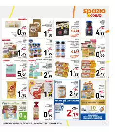 Volantino Spazio Conad Pagina 7: Biscotti Fibrextra Misura €1,00, Fitosteroli Cardio Conad €5,90