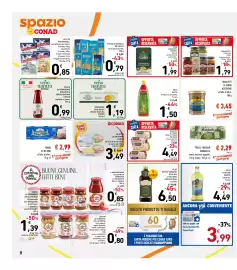Volantino Spazio Conad Pagina 8: Trancetti di tonno Nostromo all'olio di oliva €3,45, Olio di oliva Dante classico €4,49