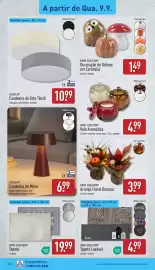 Folheto ALDI semana 37 Página 12: Home creation tapete lavável €4,99, Candeeiro de Mesa €6,99