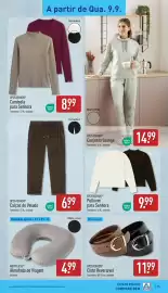 Folheto ALDI semana 37 Página 15: Almofada de Viagem Novitesse €4,99, Pullover para Senhora €9,99