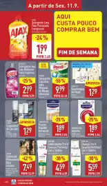 Folheto ALDI semana 37 Página 22: Guardanapos de Papel €1,29, Power force tratamento de calçado €1,29