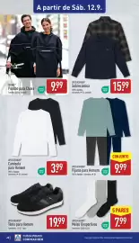 Folheto ALDI semana 37 Página 28: Camisola para Homem Up2fashion €3,99, Meias Desportivas Up2fashion €7,99
