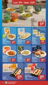 Folleto ALDI semana 37 Página 14: Daylicious flores de alcachofa confitadas €3,99, La Cocina Sushi €5,99