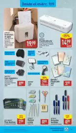 Folleto ALDI semana 37 Página 21: Expertiz destructora de papel €19,99, Expertiz material escolar €0,99