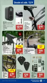 Folleto ALDI semana 37 Página 25: Ride & Go espejos retrovisores de bicicleta €3,99, Ride & Go luces led para bicicleta €9,99