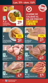 Folleto ALDI semana 37 Página 6: Jamoncitos de pollo €2,62, Chuleta de centro de lomo €4,02