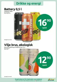 Joker kundeavis uke 36 Side 9: Battery 0,5 l €16,90, Vilje brus, økologisk €12,90