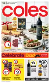 Coles catalogue week 36 Page 2: Toblerone €9,00, James Busby Vineyard Series Barossa Valley Shiraz €25,00