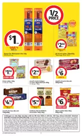 Coles catalogue week 36 Page 28: Life Savers Lollies-205g €2,50, Arnott's Scotch Finger or Choc Ripple Biscuits 250g €2,50