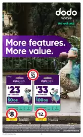 Coles catalogue week 36 Page 45: Dodo $23 SIM + Credit Pack €8,00, Dodo $33 SIM + Credit Pack €12,00