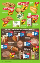 Albert leták Strana 8: Bio Bageta vícezrnná €9,90, Albert mlynářský bochník €4.190,00