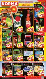 Norma leták týden 37 Strana 1: Chipsy €34,90, Plátkové sýry €49,90