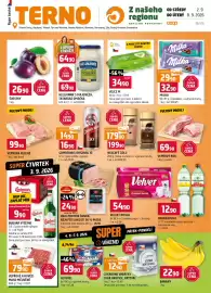Terno leták týden 36 Strana 1: Švestky 1kg €26,90, HELLMANN'S MAJONÉZA, TATARSKÁ OMÁČKA €69,90
