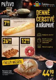 Žabka leták Strana 2: Francouzská bageta světlá střední €790,00, Pletenec s pekanovými ořechy a javorovým sirupem €26,90