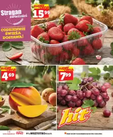 Topaz gazetka tydzień 36 Strona 18: Winogrono ciemne €7,99, Mango €4,69
