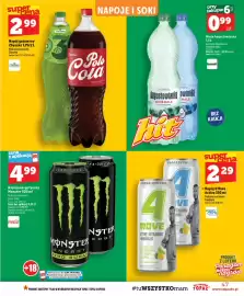 Topaz gazetka tydzień 36 Strona 47: Napój gazowany Zbyszko €2,99, Napój 4 Move Active €2,29