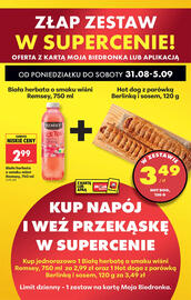 Biedronka gazetka tydzień 36 Strona 80: Biała herbata o smaku wiśni Remsey, 750 ml €2,99