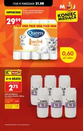 Biedronka gazetka tydzień 36 Strona 21: Papier toaletowy Queen, 3-warstwowy, 50 rolek €29,99