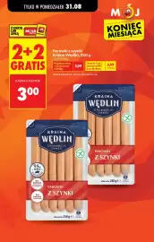 Biedronka gazetka tydzień 36 Strona 7: Parówki z szynki Kraina Wędlin , 250 g €3,00